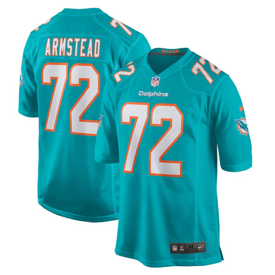 Men Miami Dolphins #72 Terron Armstead Nike Aqua Game NFL Jersey